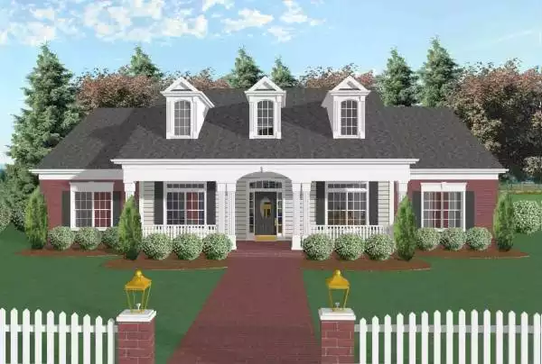 image of colonial house plan 6252